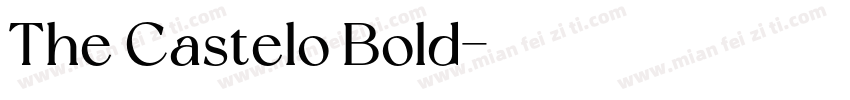 The Castelo Bold字体转换